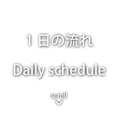 １日の流れ - Daily schedule